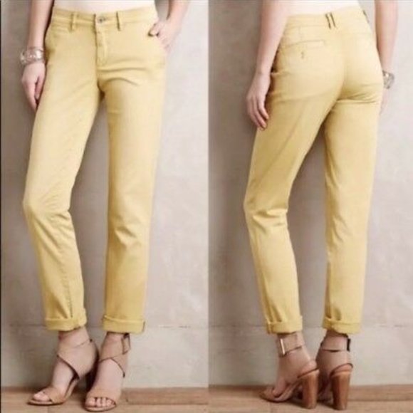 Pilcro and the Letterpress Hypen Mustard Pants - Picture 1 of 7